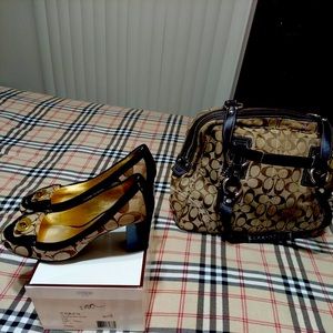 Authentic Coach Heels & Matching Coach Satchel
